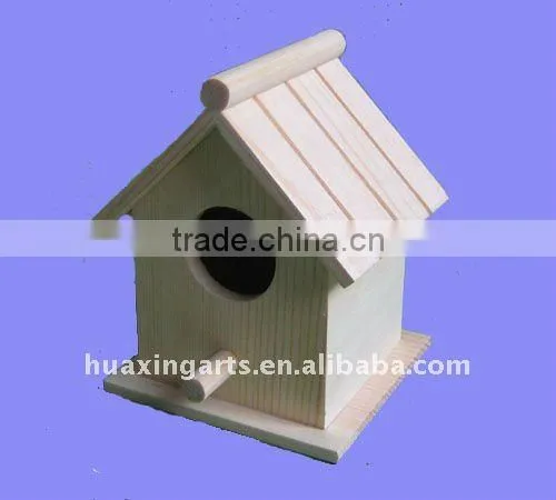 pretty painted wooden decorative bird house,wooden craft bird house