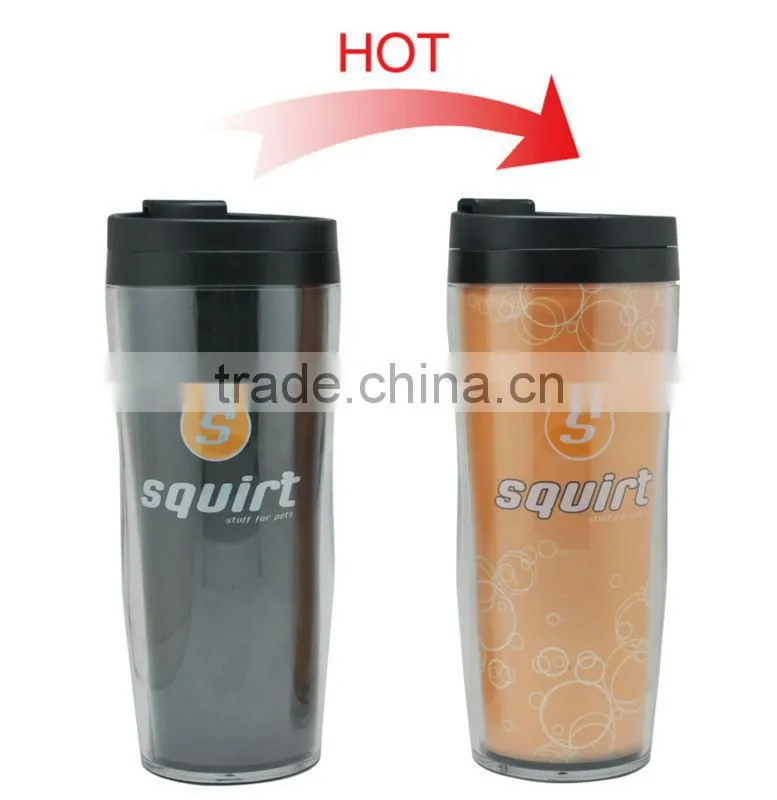 Premium Travel Mug Color Changing Plastic Tumbler