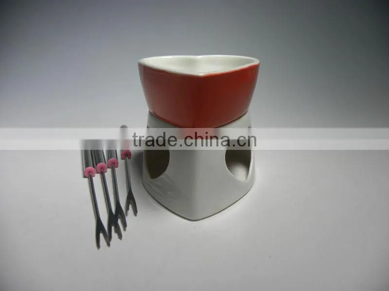 ceramic fondue,fondue casserole, fondue pot, porcelain pot,ceramic pot