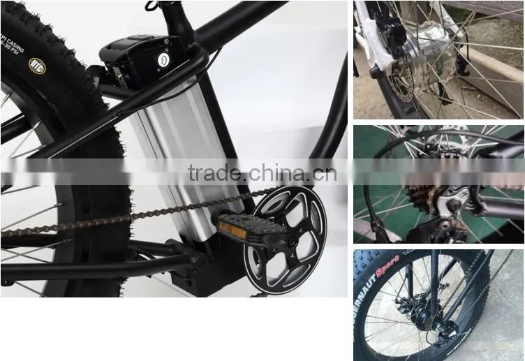 Baogl fashionable atv fat tire snowmobile electric bike with full suspension
