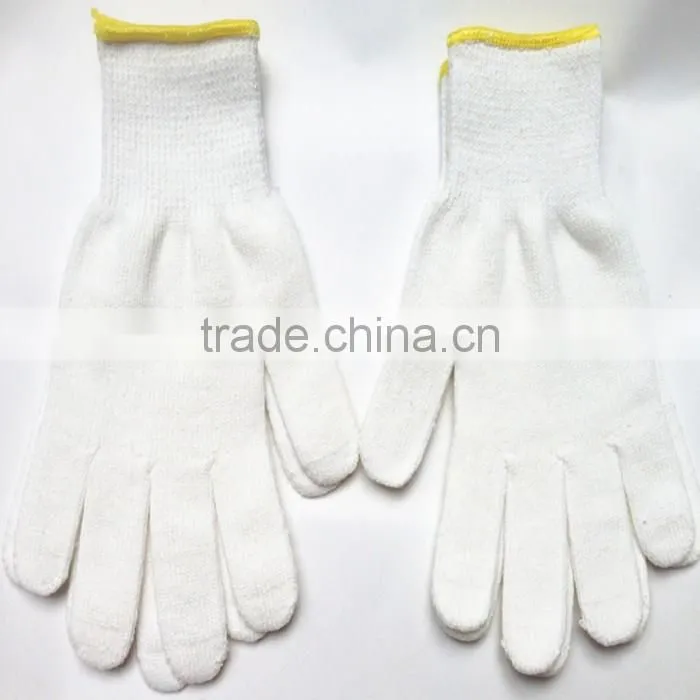 2014 NEW/10 gauge bleached white cotton glove/working glove
