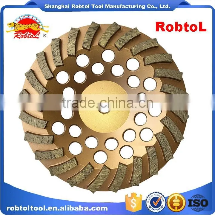125mm turbo row waved spiral diamond grinding disc cup wheel for concrete floor 5" cutting tools abrasive polishing grinder