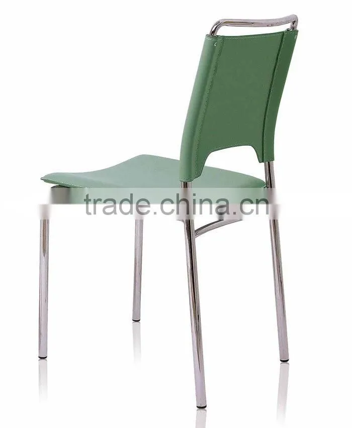 Dining room chair, colorful coffee chair, modern brown leather dining chair