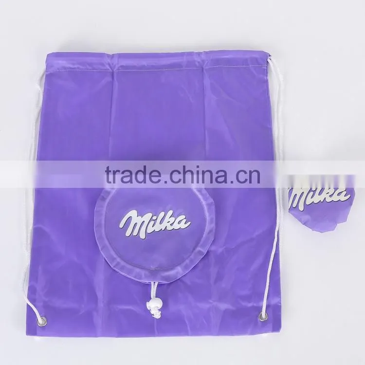 Round Shape Foldable Gym Sack Drawstring Bag(TM-CDR-233)