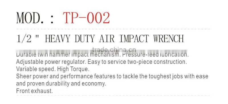 China Wholesale Auto Heavy Duty Air Impact Wrench---TP-002