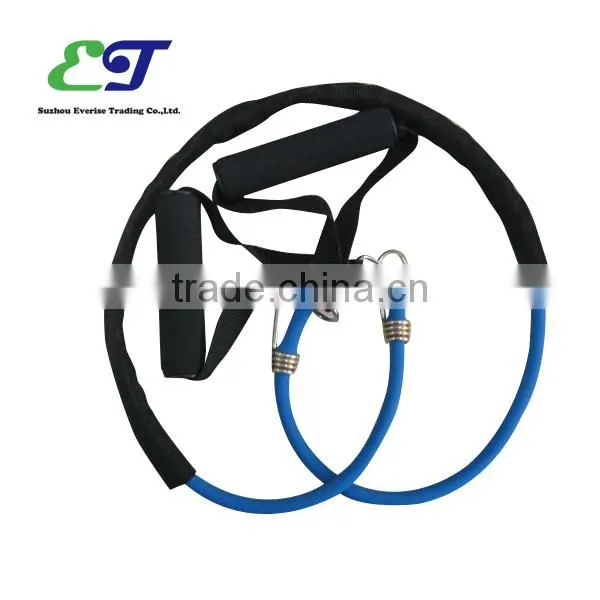 Resistance band with fabric cover / Resistance tube with PE handle/latex tube