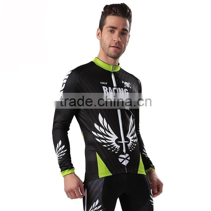 Long sleeve cycling jersey/bicycle clothing/bike cloths set