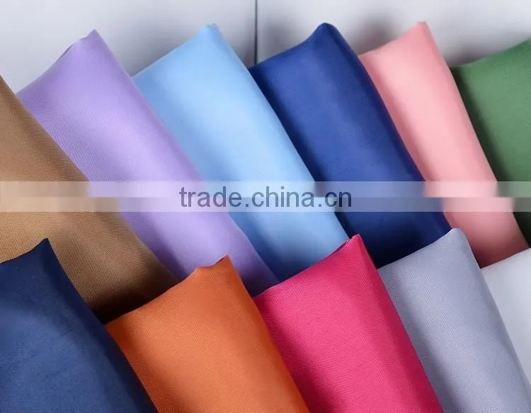 100% polyester 63D 190T polyester taffeta fabric lining fabric more color fabric