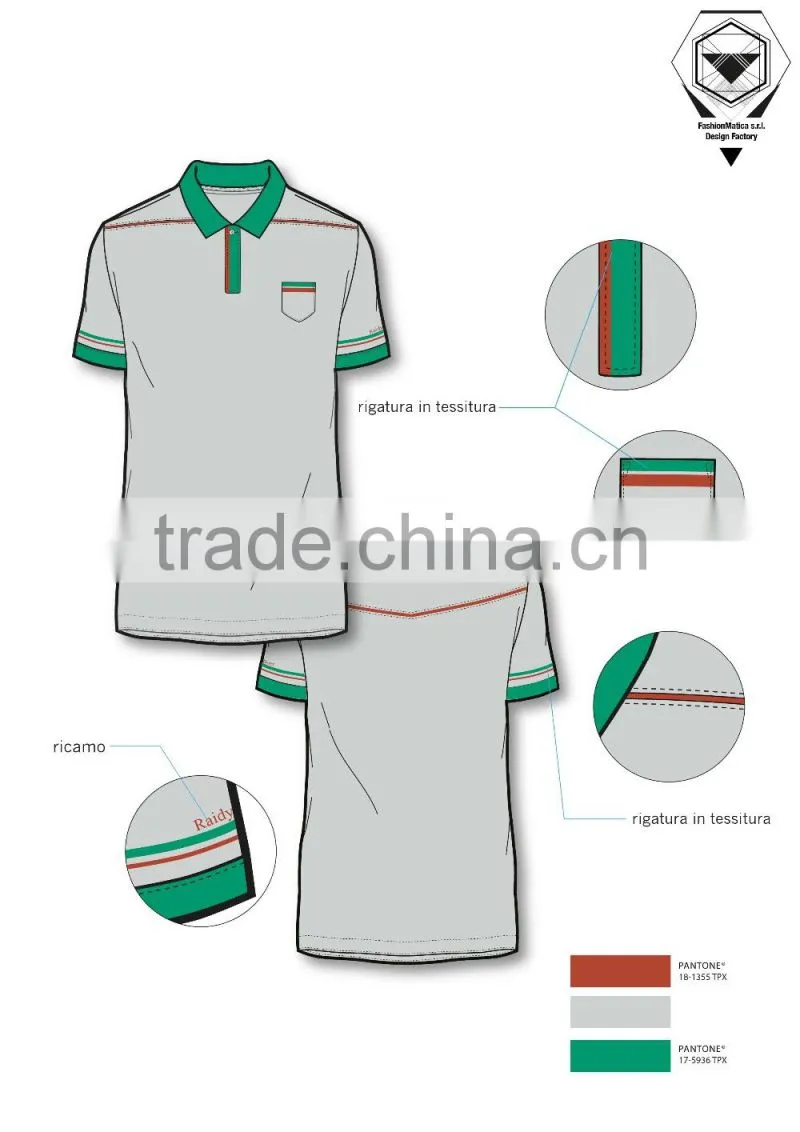 Italy Design services for men's single pocket Polo Shirt ODM