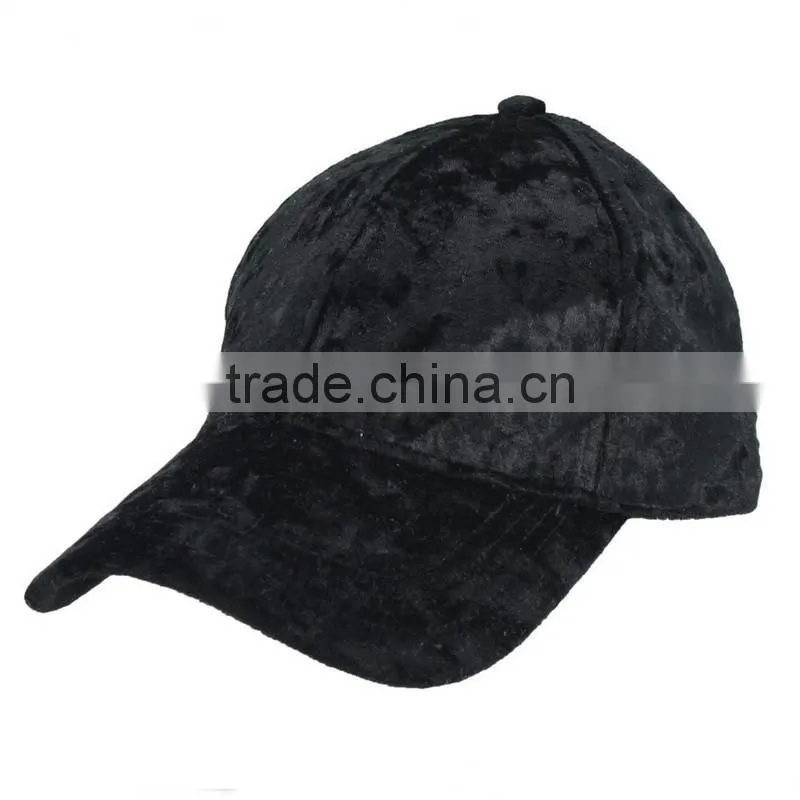 Blank Fake Velvet Baseball Cap Custom Hats And Caps