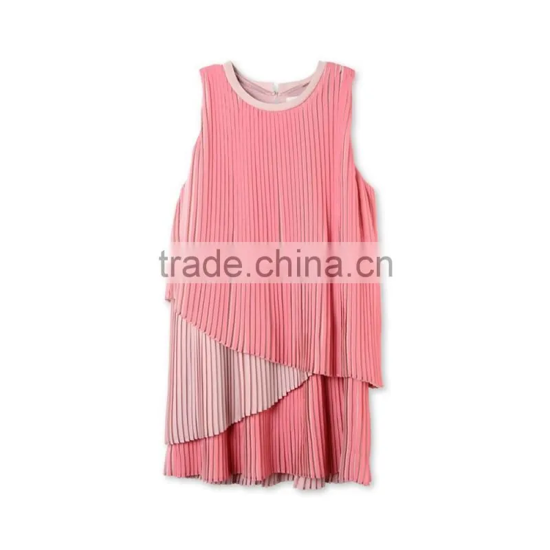 Latest Net Frock Design kids cotton frocks Sleeveless Children Dresses HSd5176