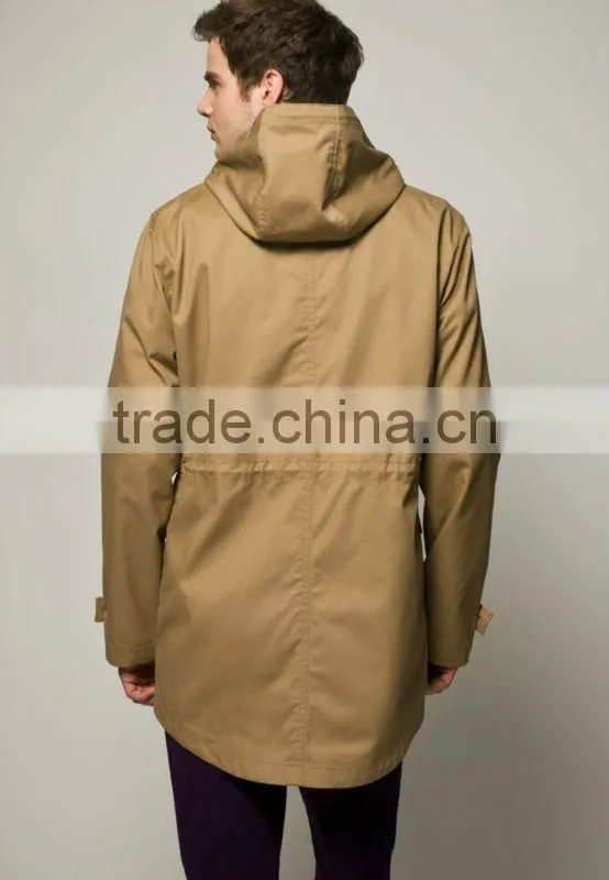 ALIKE slim fit cotton long wind coat for men