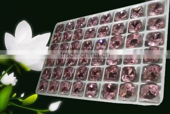 crystal component loose bead,jewelry component with fat quare shape