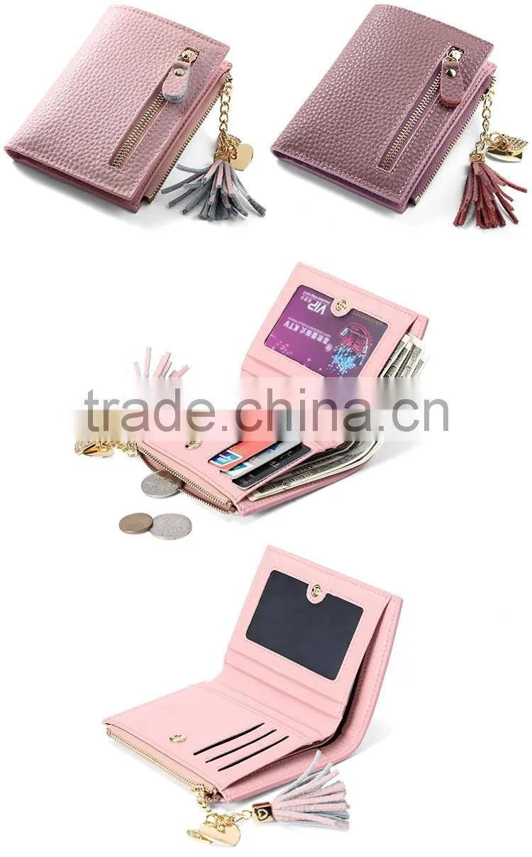 High Quality Leisure Ladies Slim Multiple Card Holder Wallet Best Selling Fashion Women Mini Genuine Split Cow Leather Wallets