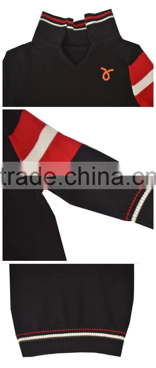 2014 casual winter turn-down collar kids sweater wholesale