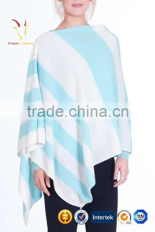 2016 Hot Sale Cashmere Poncho Sweater Pnocho Cashmere with Buttons