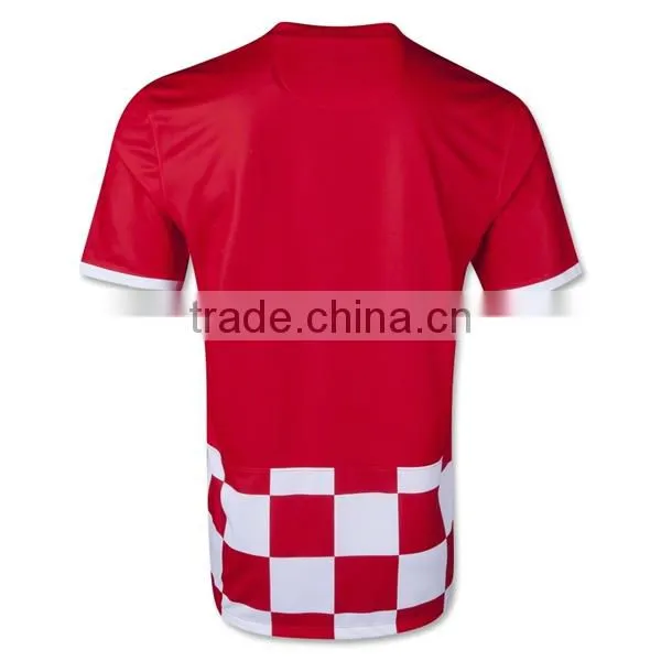 Real red white soccer jersey wholesaler