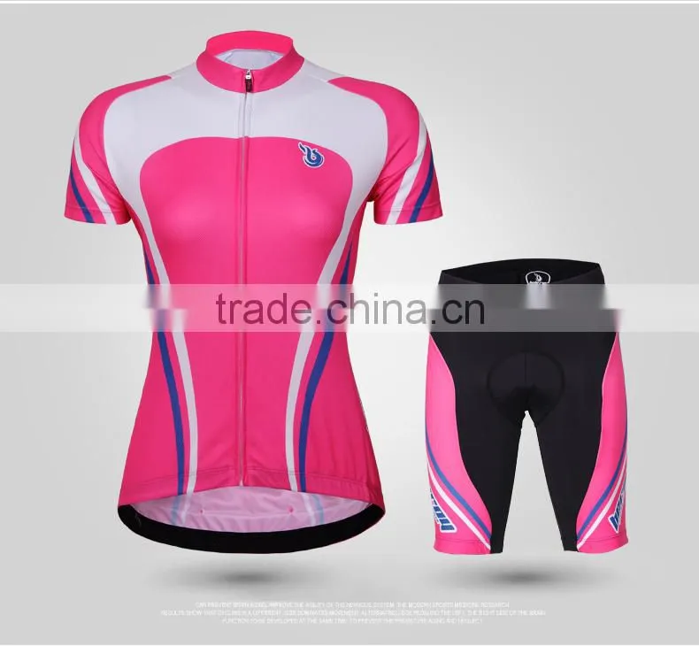 BEROY Pro Team Pink Short Cycling Jerseys, Custom Bike Jerseys No Minimum