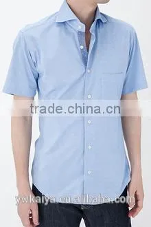 2014 New casual mens short sleeve shirt one pocket