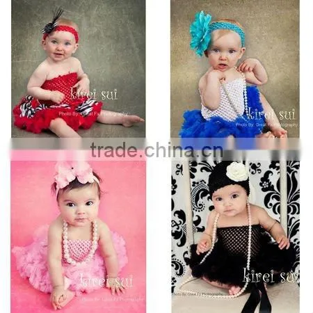 Kids Baby Girls Yellow Crochet Tube Top Photo Prop NB-12M