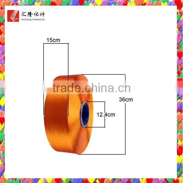 Huilong POY 500D yarn colored for making Polyester 300D/96F colored DTY yarn , SD, ,DOPE DYED AA grade