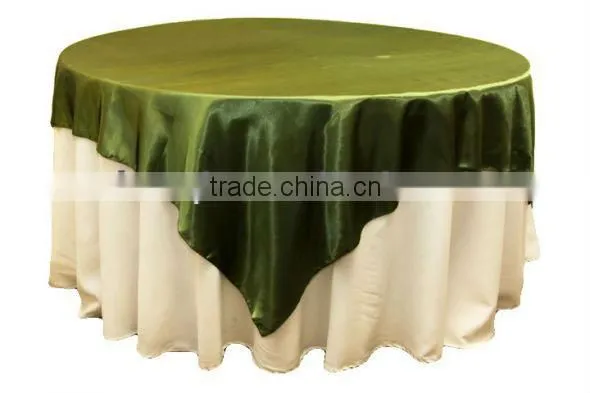 Satin round overlay satin tablecloth hot selling satin overlay