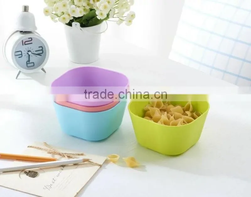 Mini disposable colorful sala plastic bowl