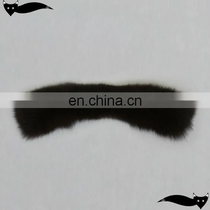 Genuine 50cm seal brown fox fur collar for leather jacket