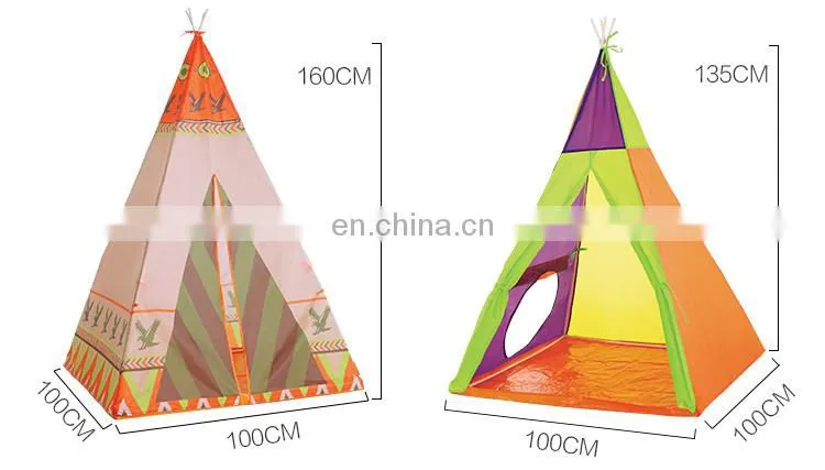 Indoor Outdoor Safety Children Game Playhouse Tepee Tent for Kids Play