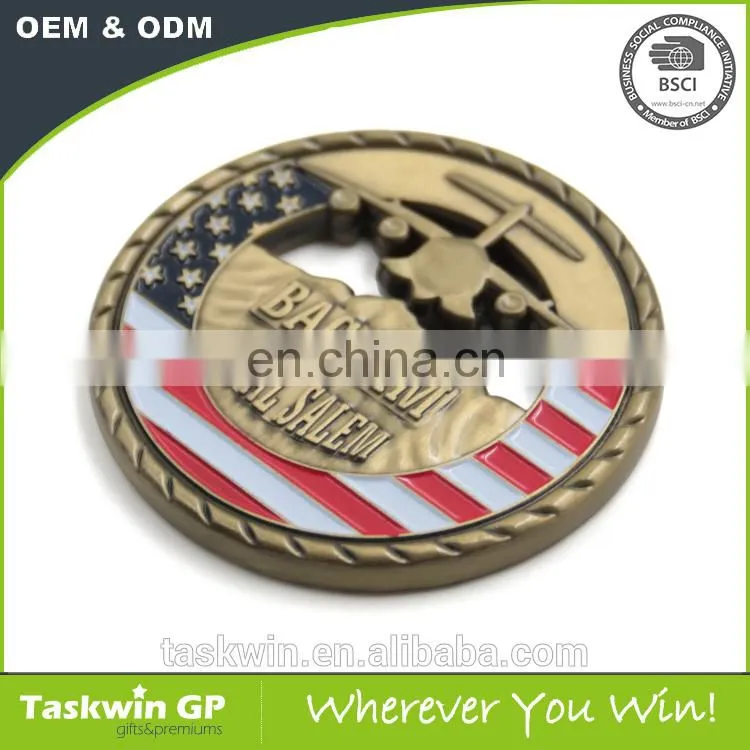 Double customized design logo with high quality zinc alloy souvenir coin at lower price