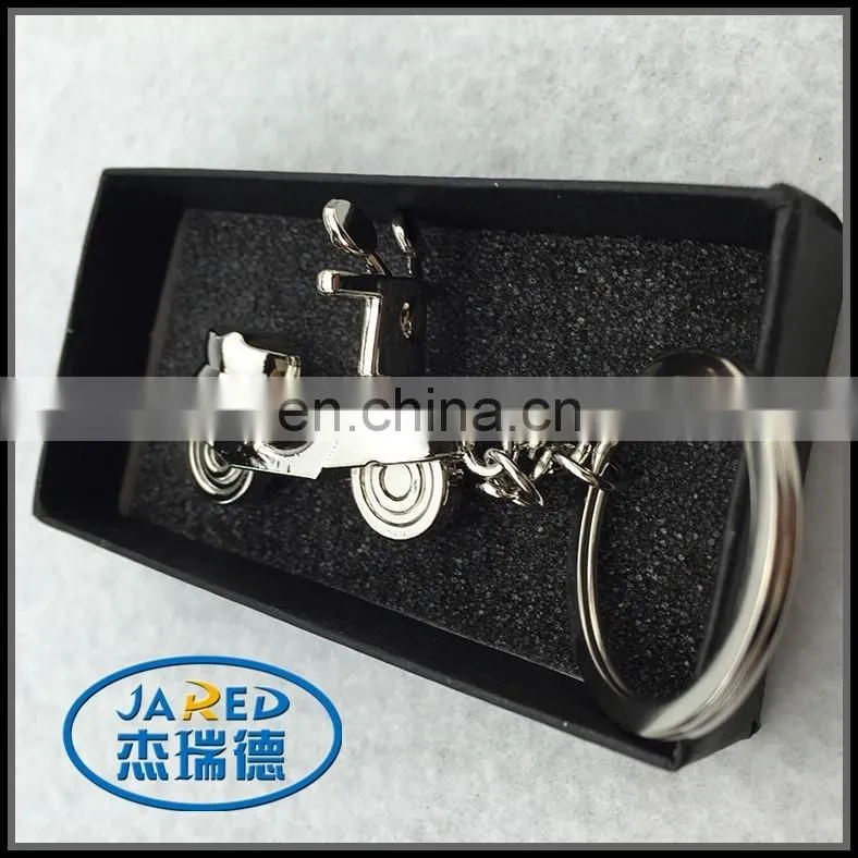 motor car shape metal keychain cycle model keyring for promotion