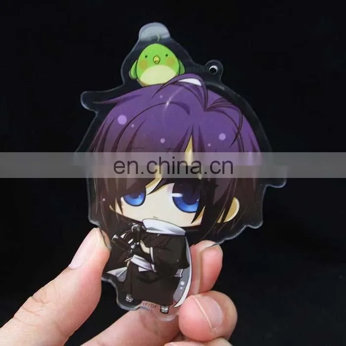 New creative printed acrylic keychain with Japanese cartoon image
