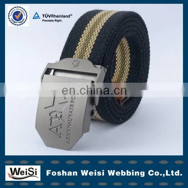 Cheap fashion woven fabric webbing designer mens belt