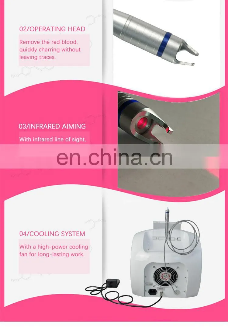 Portable spider veins vascular removal machine for salon use