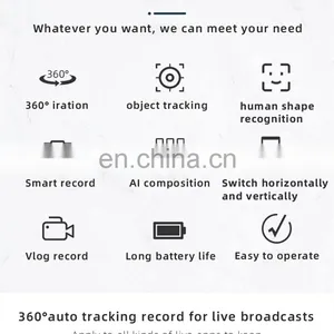 Best Quality Smart Selfie Stick Auto-Face Tracking Moving Tripod Gimbal 360 Rotation Face Robot Shooting Stand for Phone Tablet thumbnail-5