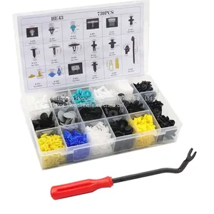 730pcs 18 Popular Size Can Customize Car Mixed Plastic Clip Fasteners thumbnail-1