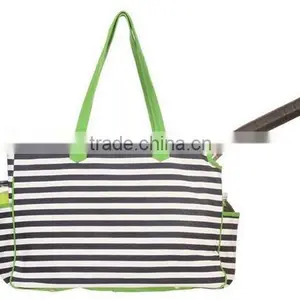 Hot Selling Handbag Green Stripe Sportsbag thumbnail-2