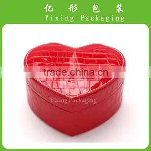 Luxury Heart Shape Leather Jewelry Packaging Box thumbnail-2