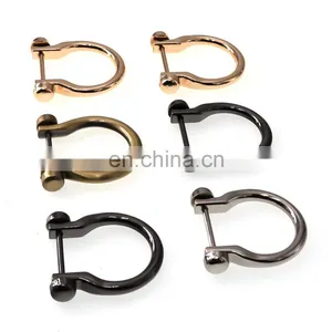 High Quality Handbag Strap Belt Detachable Openable Screw Clasp DIY Metal D Ring Buckles thumbnail-2