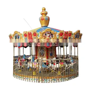 Hot Sale Carousel Horse Ride Amusement Park Equipment for Kids and Adult New Carousel thumbnail-1