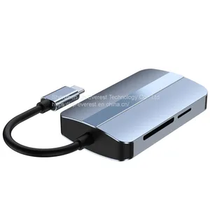 Aluminum Alloy USB Hub 8 in 1 Hub HDMI*1+RJ45+USB3.0*1+USB2.0*1+micro SD*1+SD*1+PD*1+PD2.0*1 thumbnail-3