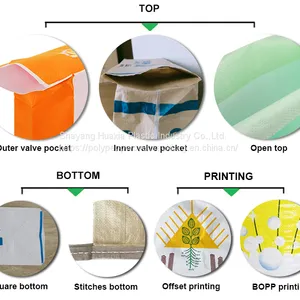 Industrial 2Ply 3Ply Block Bottom Valve Paper Sack 25Kg 50Kg Cement Packaging Kraft Paper Bag thumbnail-5