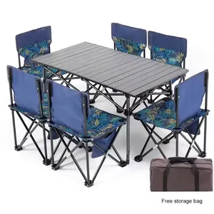Outdoor Furniture Portable Folding Picnic Dining Table And Chairs thumbnail-2