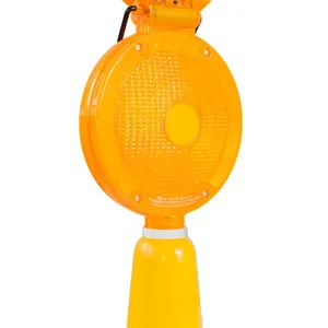 Flashing Barricade Light Solar Warning Light High Brightness Cone Light Portable Led Flashing Street Warning Lamp Solar Warning Light for Road Construction thumbnail-2