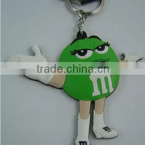 Custom Logo 2D PVC Keychain, PVC Rubber Key Chain for Brand thumbnail-1
