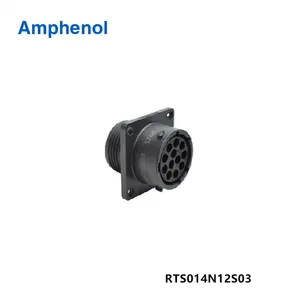 RTS014N12S03 Receptacle, Square Flange, 12 Positions, Size 14, Socket Contact, Silicone Rubber Seal thumbnail-1