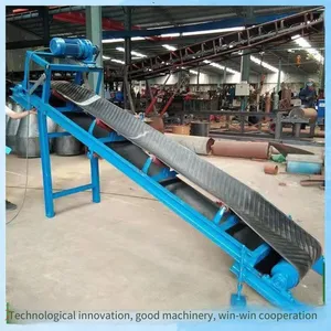 600-bandwidth Flat Belt Conveyor, Mobile Conveyor Belt With Circular Tube Guardrails, Container Belt Conveyor thumbnail-5