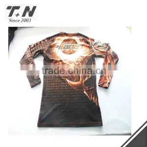 Custom Sublimation Printed Long Sleeve Rash Guard thumbnail-4