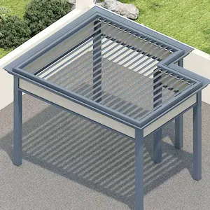 Ioclimatic Aluminum Pergola, Outdoor Weatherproof Gazebo With Adjustable Roof thumbnail-2