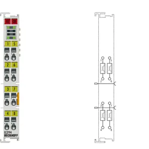 BECKHOFF EL2794 EtherCAT 4 Channel Solid State Relay Output Module 2A MOSFET Digital Output Terminal thumbnail-2